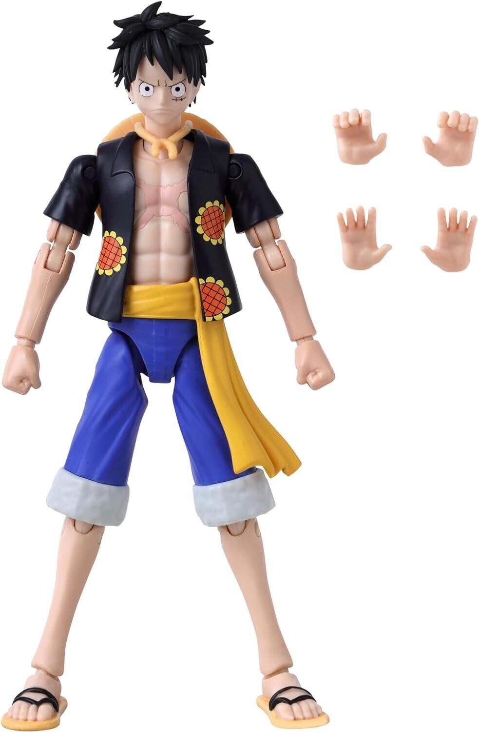 One Piece Monkey Luffy Dressrosa Action Figure Bandai Namco Anime Heroes Nuovo