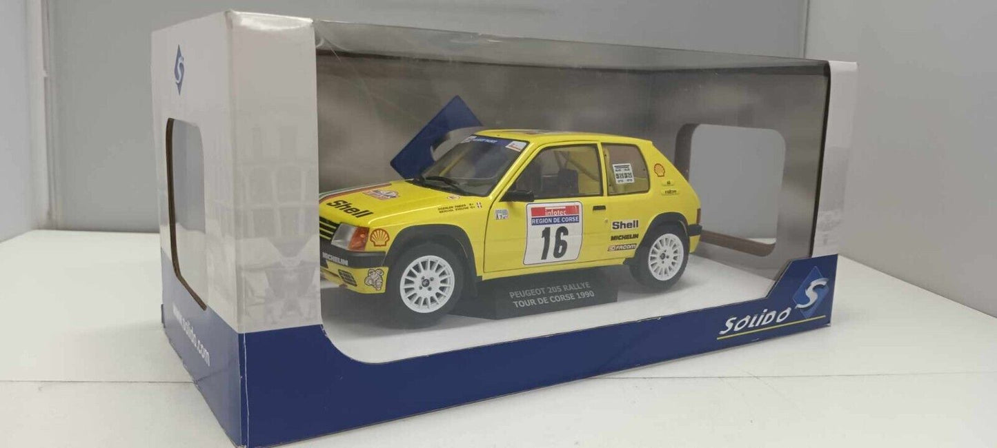 Peugeot 205 Rallye Tour De Corse 1990 #16 Solido 1:18 Usato + Box 1/18