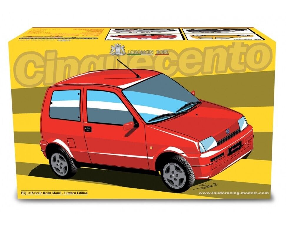 Fiat Cinquecento 500 Sporting 1994 Nero Black Laudoracing 1:18 Nuovo 1/18
