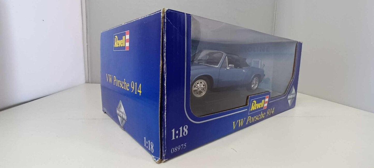 VW Porsche 914/6 Revell 1/18 Blu Metallizzato Blue Usato + Box Rara Very Rare