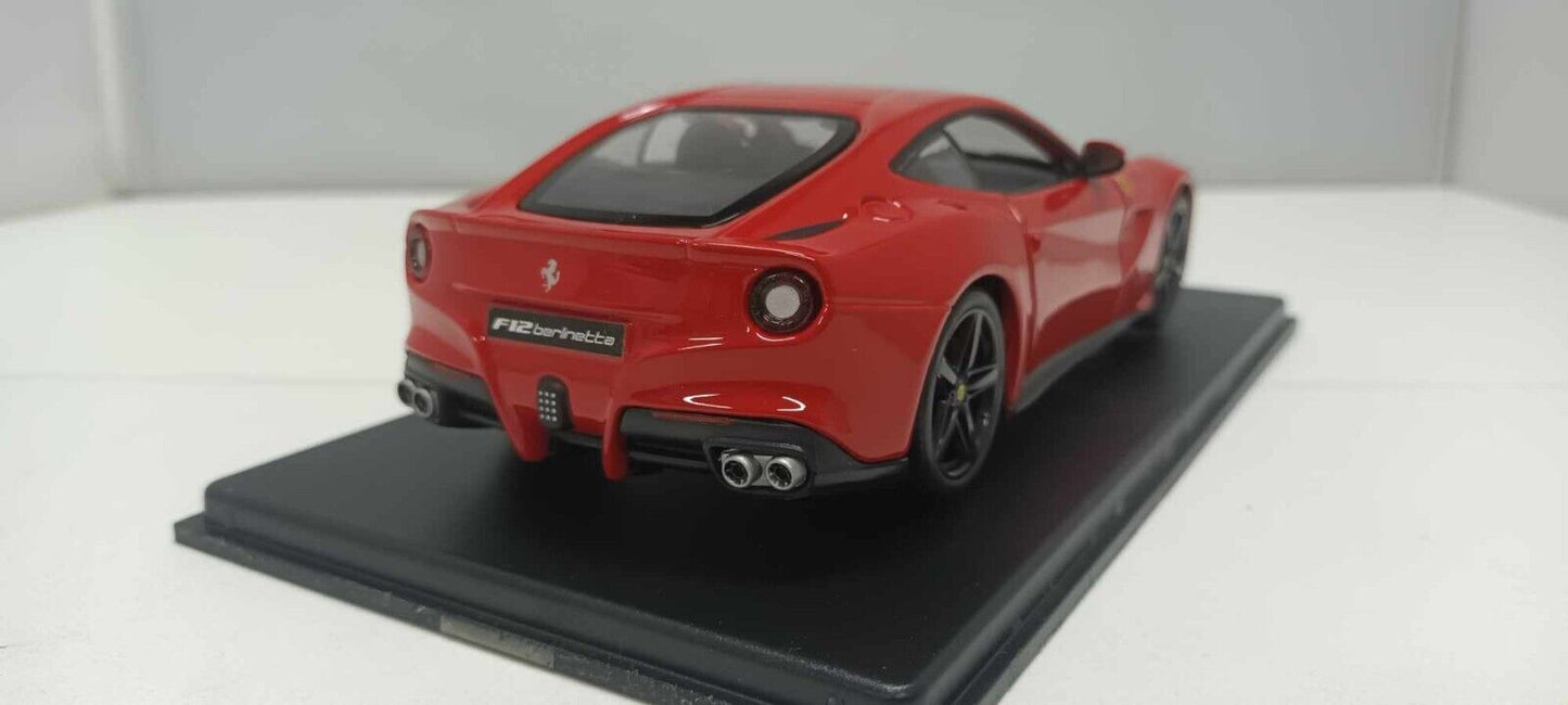 Ferrari F12 Berlinetta 2012 Edicola Burago 1:24 Rosso Red Usato + Teca