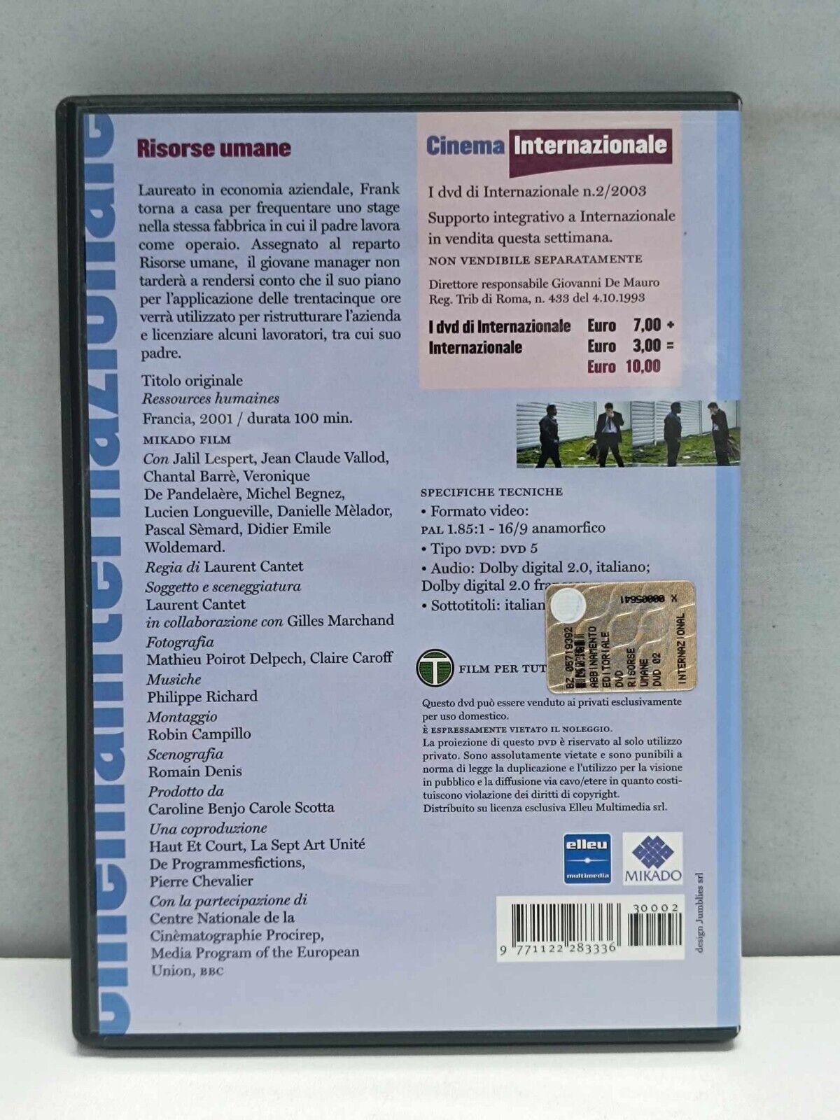 Risorse Umane Film DVD Italiano DVD Ita Usato