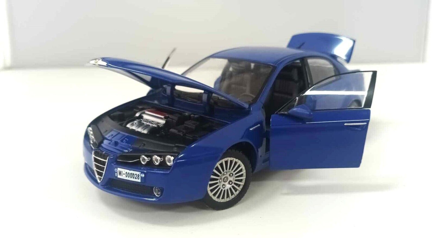 Alfa Romeo 159 Q4 3.2 JTS Motorama 1:24 Blu Usato Rara Very Rare GM Shop