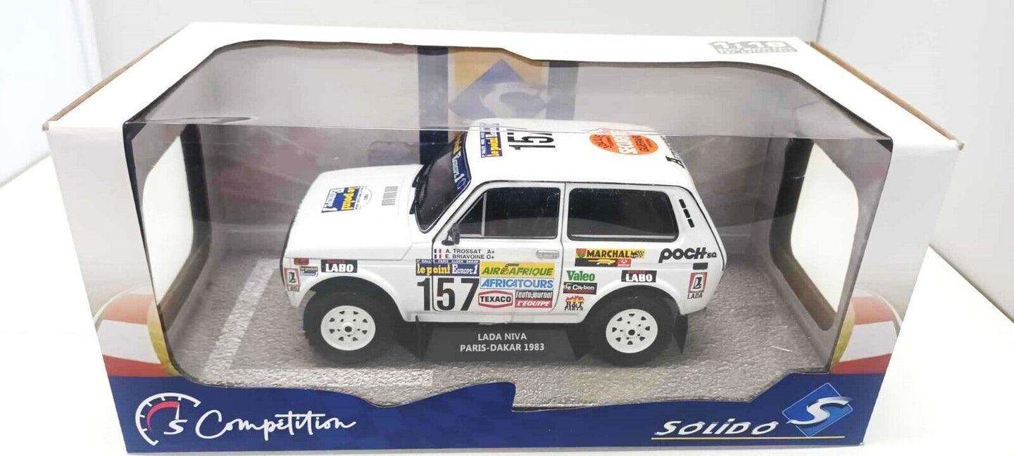 Lada Niva Paris Dakar 1983 Trossat / Briavoine #157 Solido 1:18 Nuovo 1/18