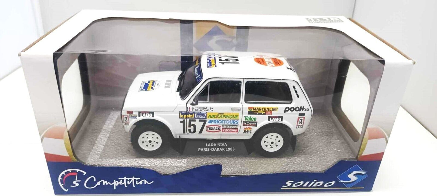 Lada Niva Paris Dakar 1983 Trossat / Briavoine #157 Solido 1:18 Nuovo 1/18