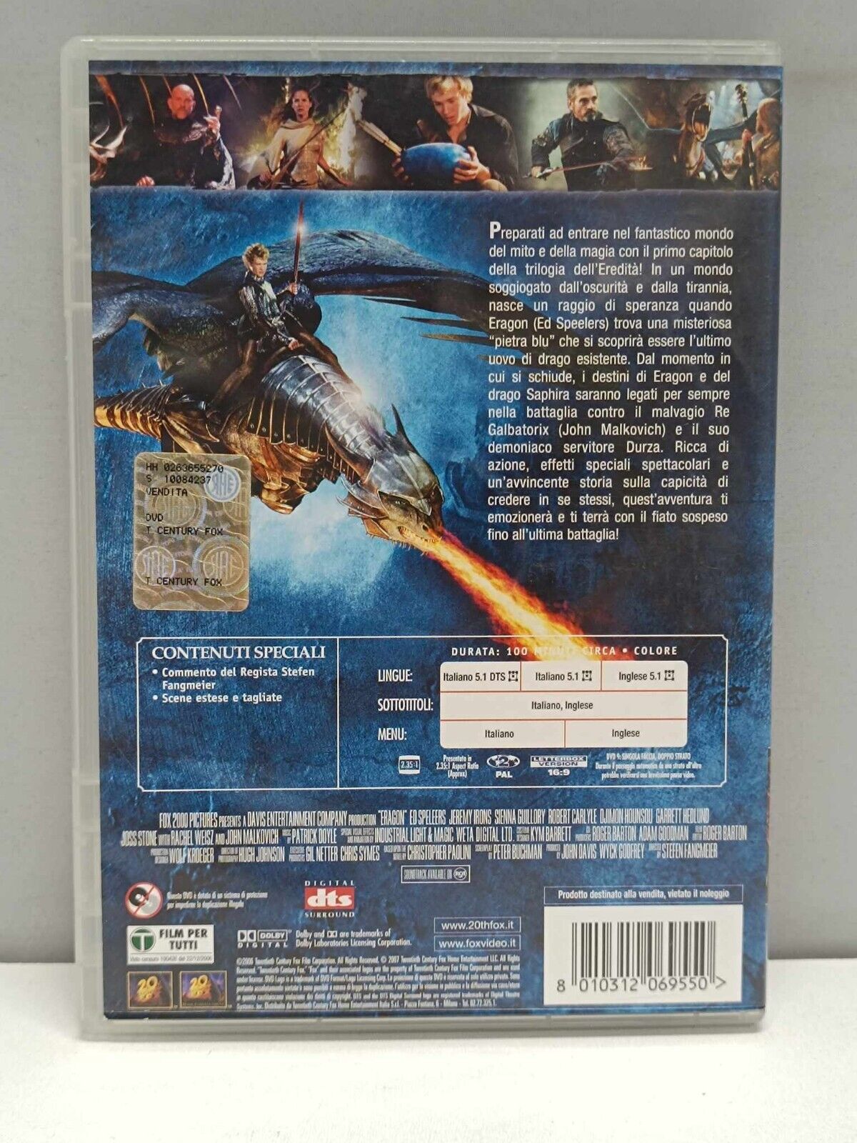 Eragon Film DVD Italiano Usato Ita Jeremy Irons