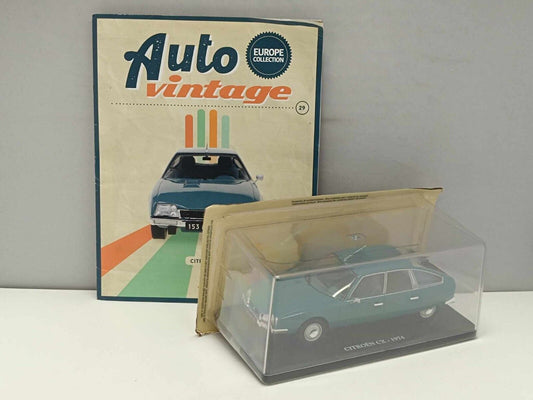 Citroen CX 1974 Blu Blue Edicola Auto Vinntage #29 - 1:24 Nuovo + Fascicolo