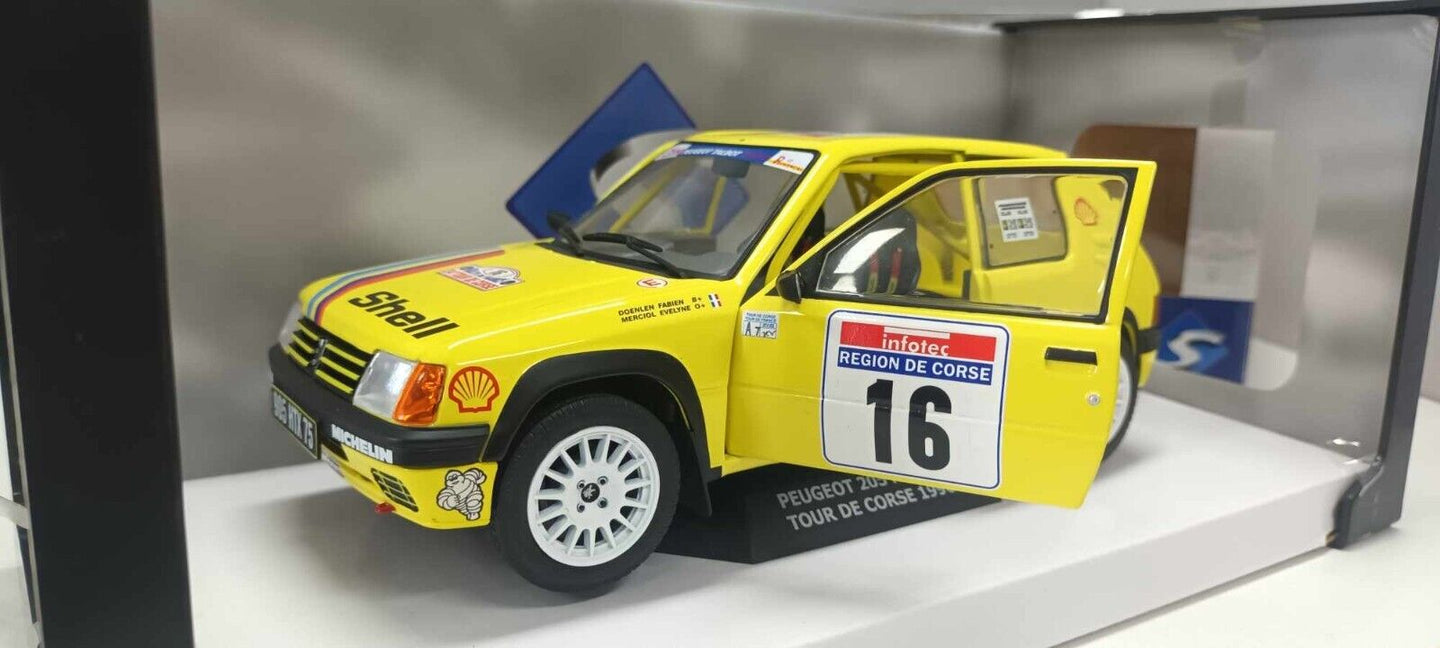 Peugeot 205 Rallye Tour De Corse 1990 #16 Solido 1:18 Usato + Box 1/18