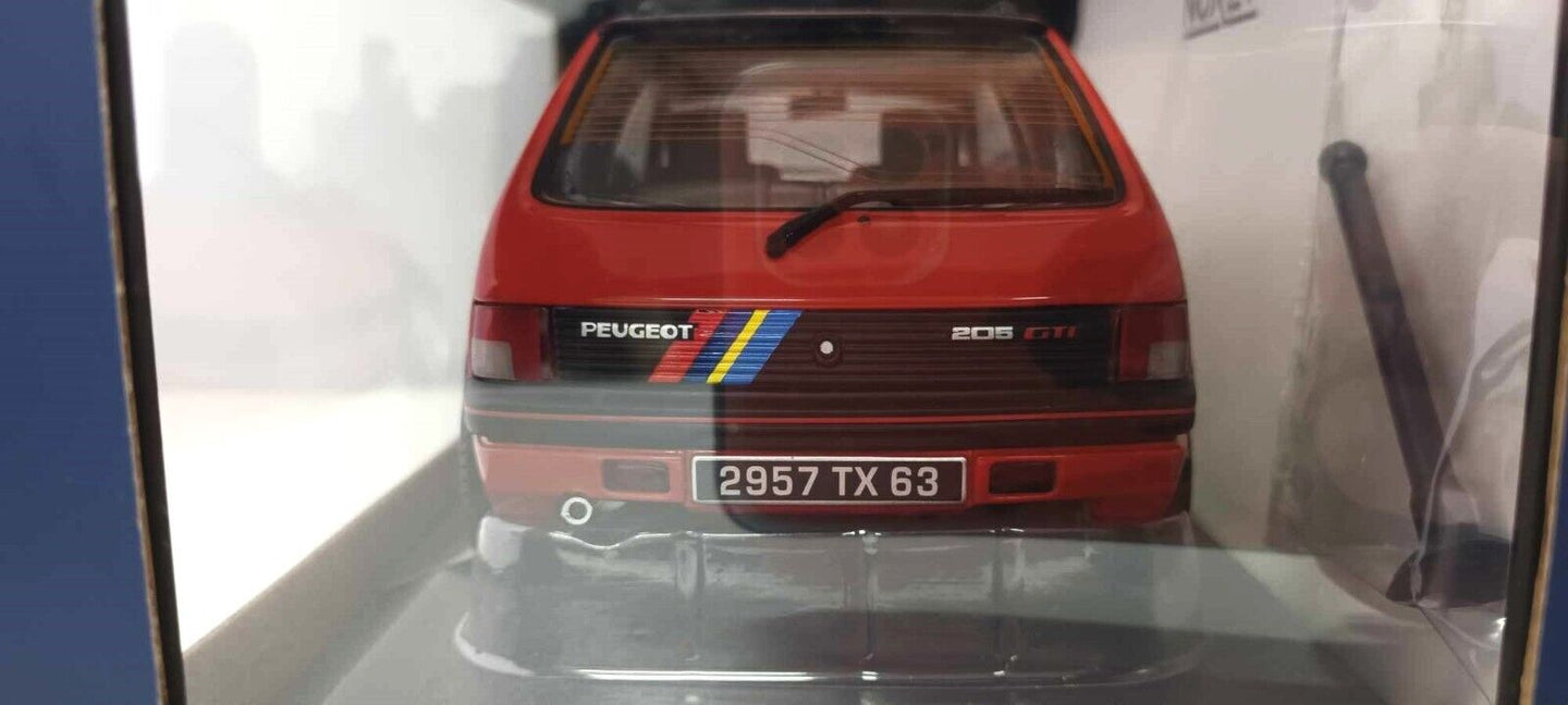 Peugeot 205 GTi 1.9 PTS Deco 1991 Norev 1/18 Vallelunga Red Rosso Nuovo GM Shop