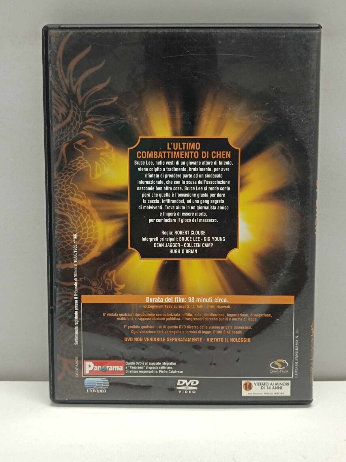 Bruce Lee Lotto 3 Film DVD Italiano Usato The Legend Supercampione Chen