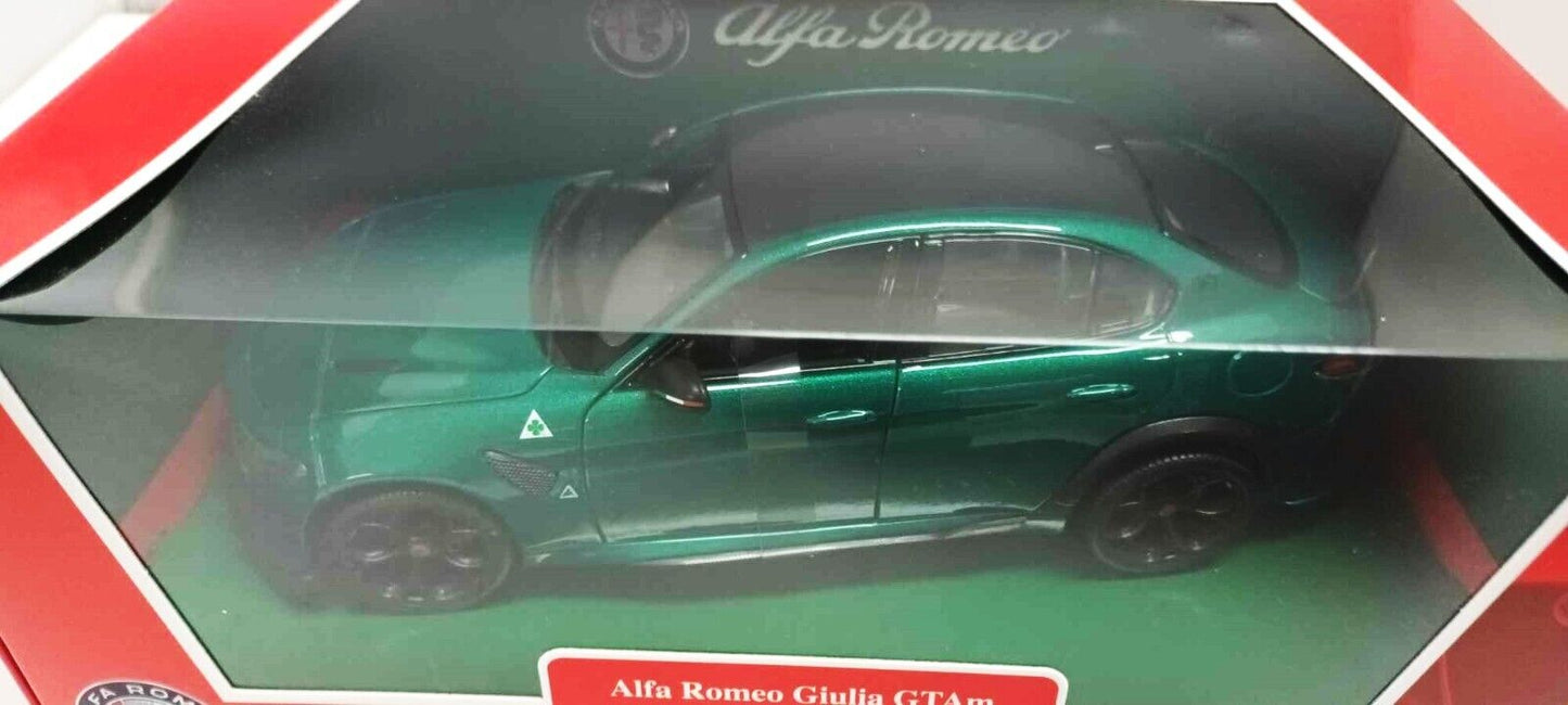 Alfa Romeo Giulia GTAm Verde Metallizzato 2020 Burago 1:18 Nuovo 1/18