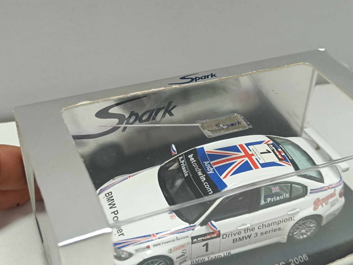 BMW 320 si #1 WTCC 2006 Andy Priaulx - Spark Model 1:43 Usato in box