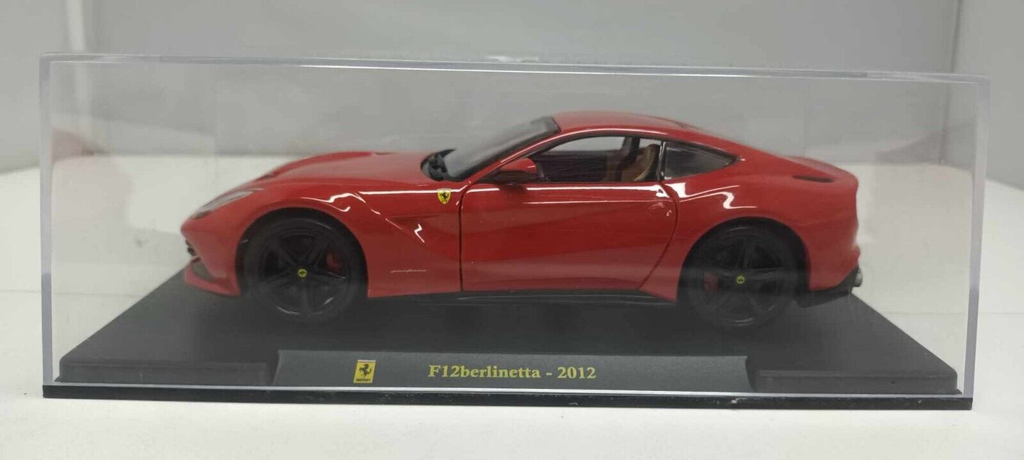 Ferrari F12 Berlinetta 2012 Edicola Burago 1:24 Rosso Red Usato + Teca