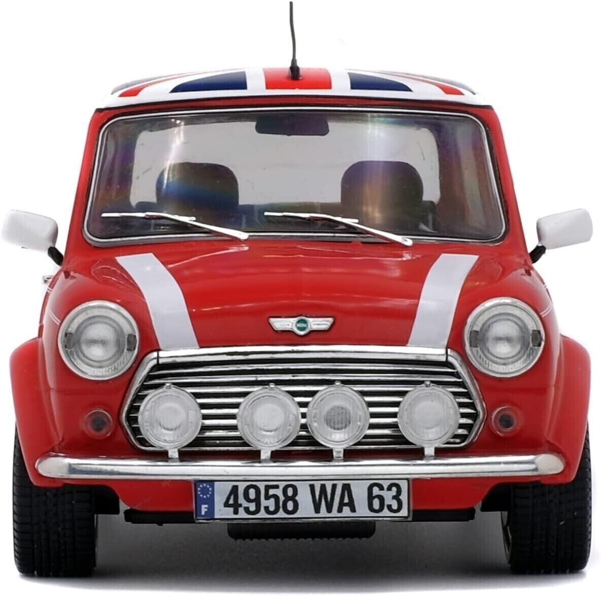 Mini Cooper Sport Pack 1.3i 1997 Solido 1/18 Redfire & Flag Bandiera UK Rosso