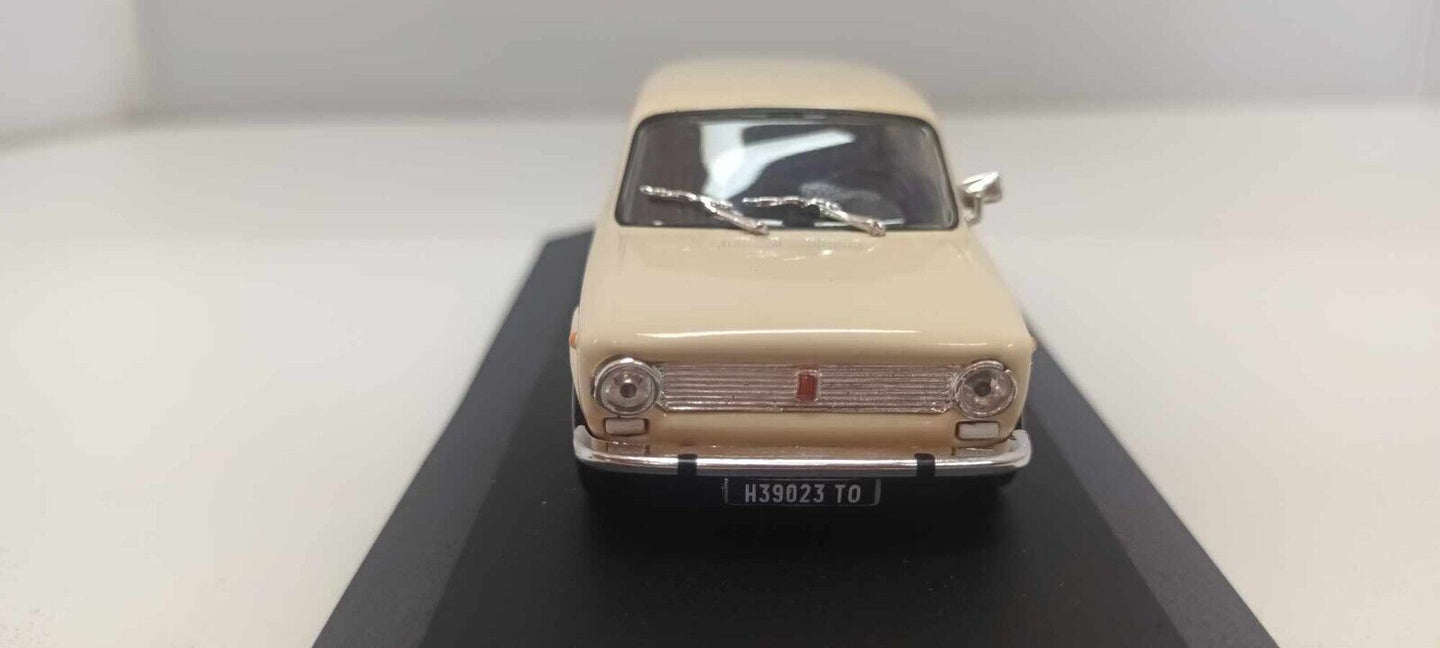 Fiat 124 L Berlina 1968 Beige Edicola 1:43 Usato + Teca Die Cast
