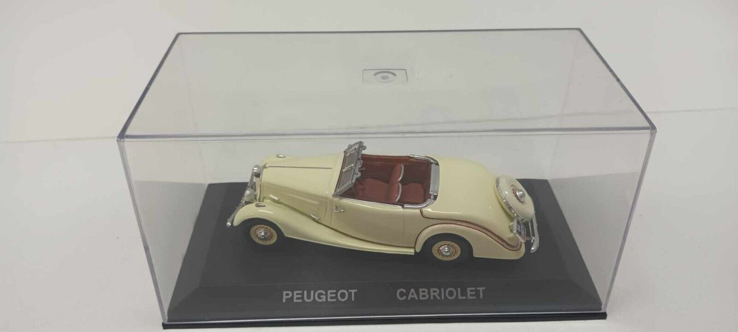 Peugeot 401 Eclipse Cabriolet 1935 Norev 1:43 Cream Crema Usato + Teca