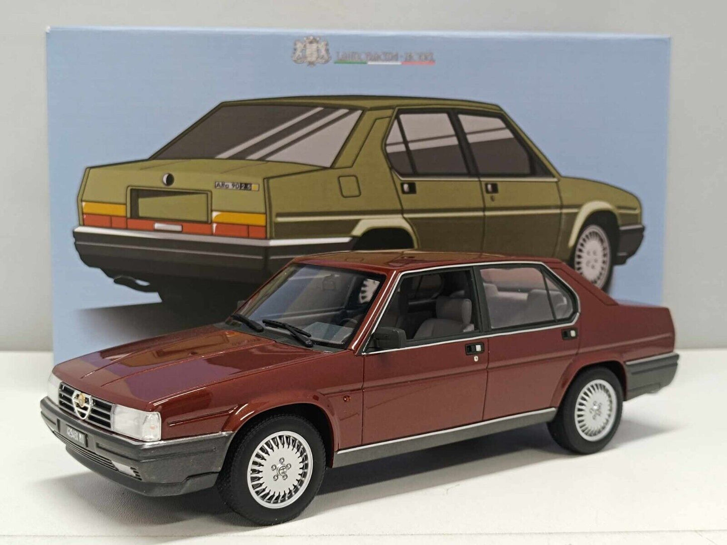 Alfa 90 2.5i Quadrifoglio Oro 1985 Opale Metallizzato Laudoracing 1:18 Usato