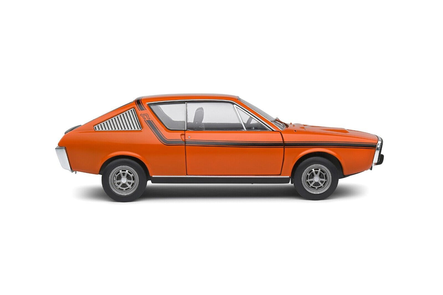 Renault 17 TL 1974 Arancione Orange 331 Strisce Nere Black Strips Solido 1:18