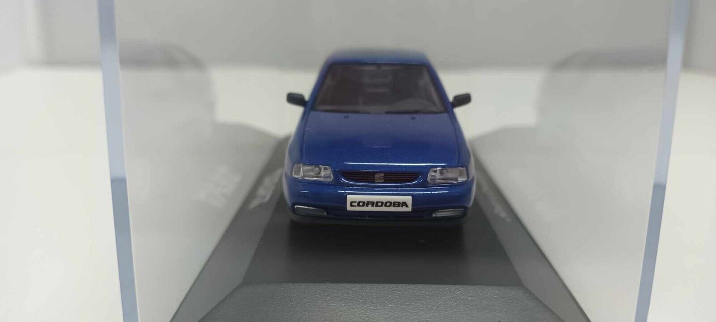 Seat Cordoba SX 1999 Herpa Seat Collection 1:43 Blu Metallizzato Usato + Teca
