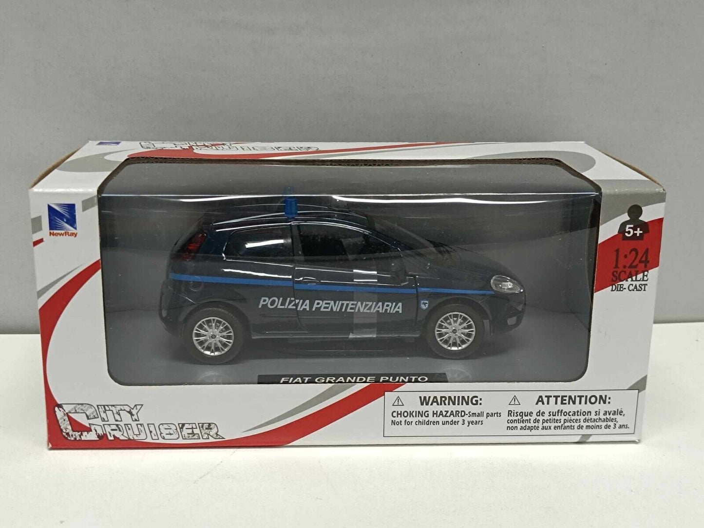 Fiat Punto Polizia Penitenziaria 2006 - New Ray 1:24 Modellino Auto Nuovo