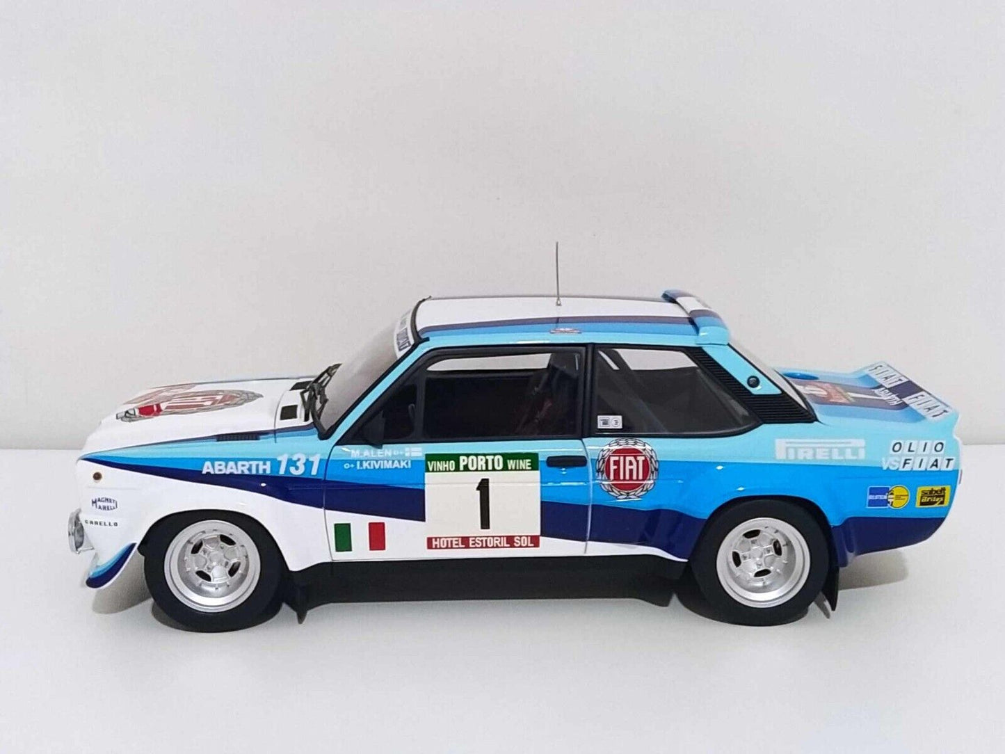 Fiat 131 Abarth "Works" Winner Rally Portugal 1981 #1 M. Alen - Kyosho 1:18 GMS