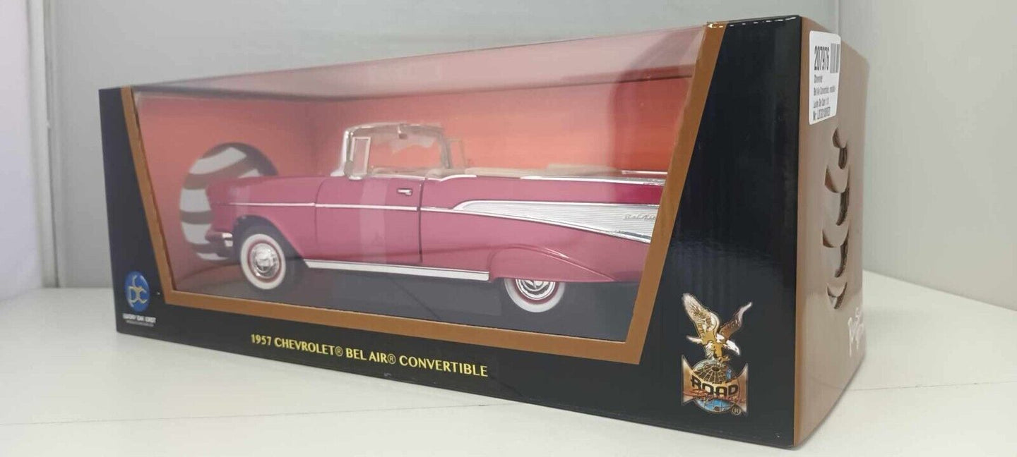 Chevrolet Bel air Convertible 1957 Road Signature 1/18 Rosso Red Nuovo GM Shop