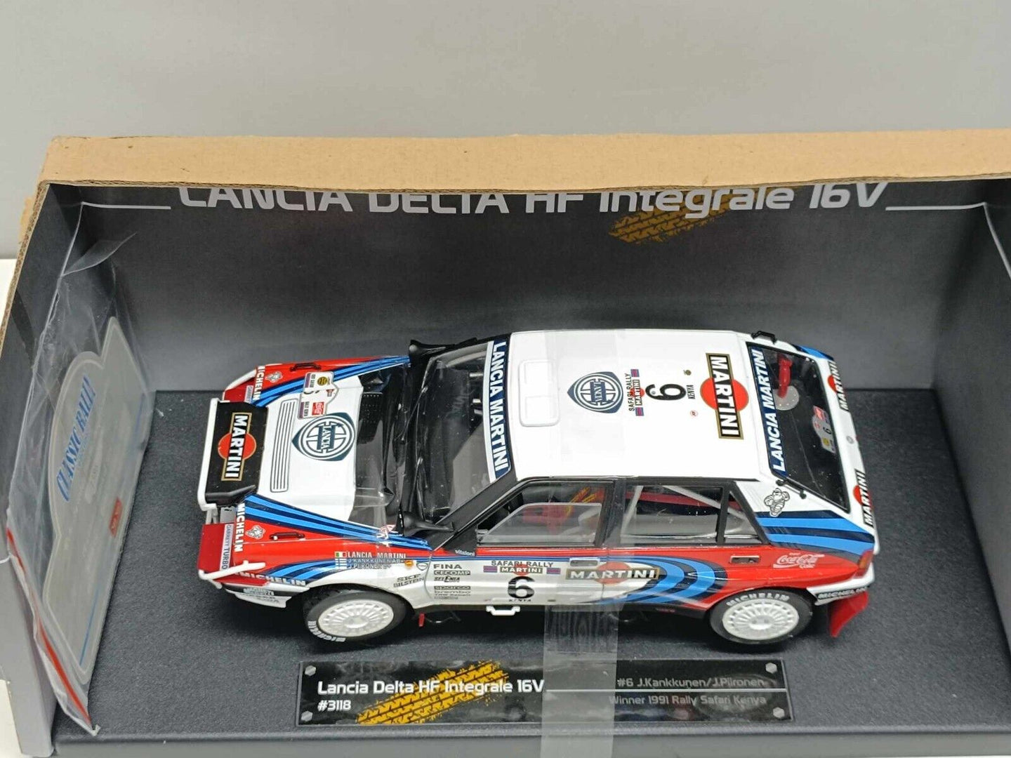 Lancia Delta HF Integrale 16v Winner 1991 Safari Kenya Kankkunen Sun Star 1:18