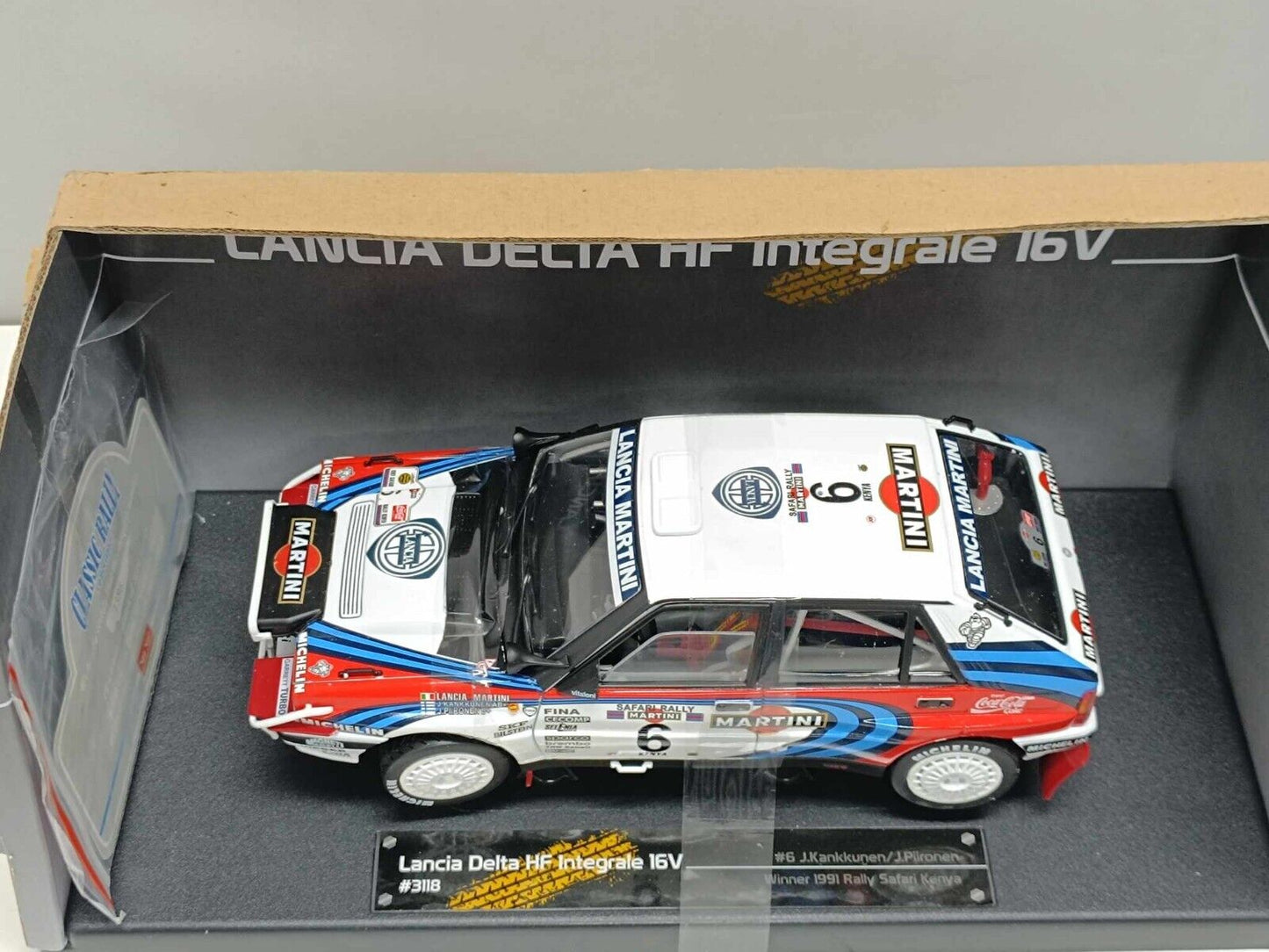 Lancia Delta HF Integrale 16v Winner 1991 Safari Kenya Kankkunen Sun Star 1:18