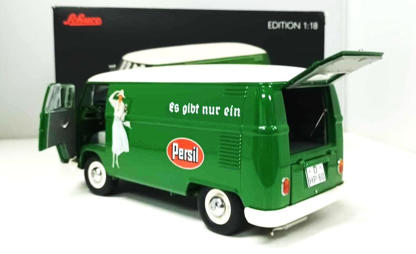 Volkswagen T1 Transporter Persil 1958 - 1963 Schuco 1/18 Verde  GM Shop