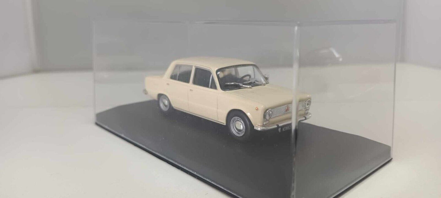Fiat 124 L Berlina 1968 Beige Edicola 1:43 Usato + Teca Die Cast