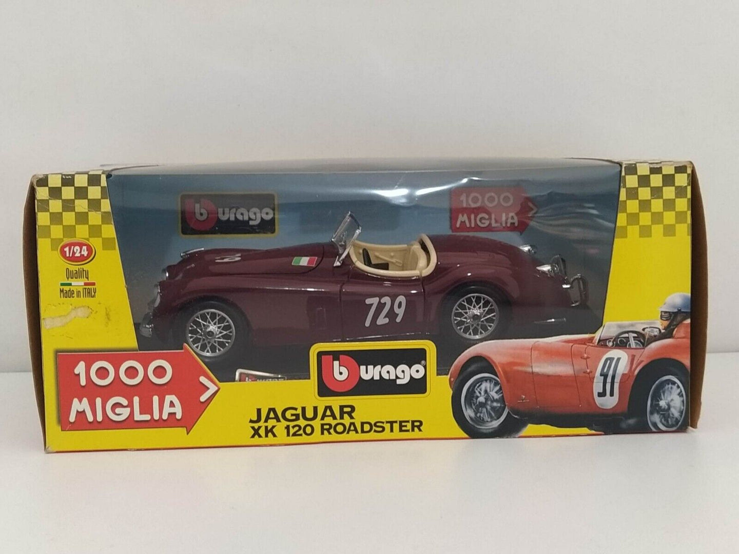 Burago Jaguar XK 120 Roadster 1948 1000 Miglia 1:24 GM Shop