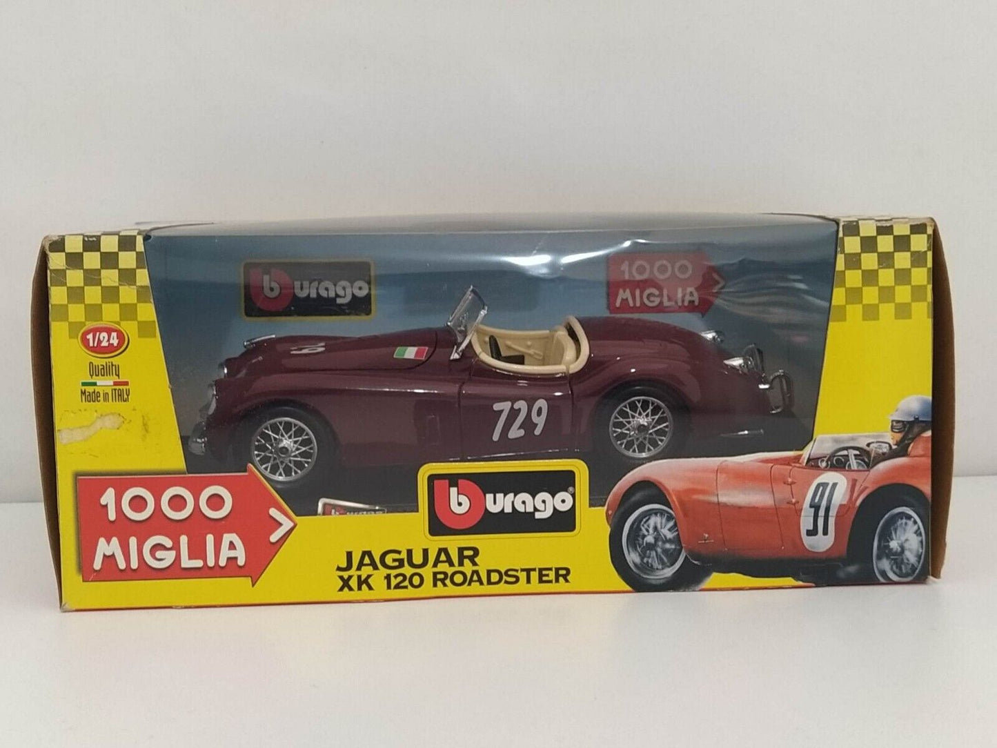 Burago Jaguar XK 120 Roadster 1948 1000 Miglia 1:24 GM Shop