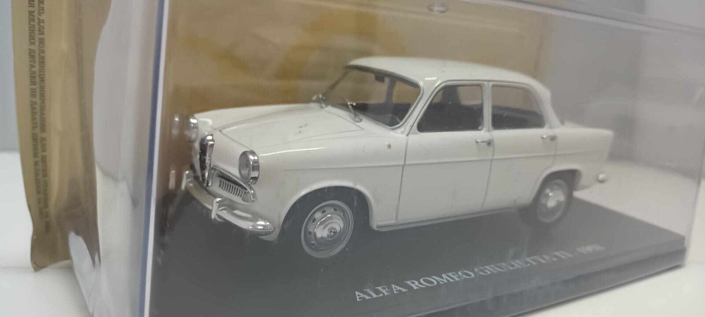 Alfa Romeo Giulietta TI 1958 Auto Vintage Europe Collection 1:24 Usato + Teca