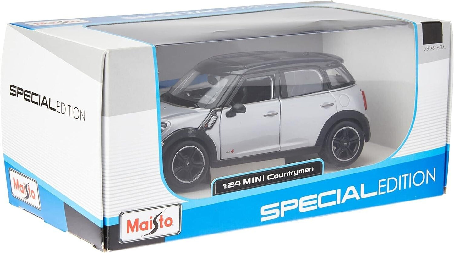 Mini Countryman Silver Black Maisto 1:24 Nuovo 1/24