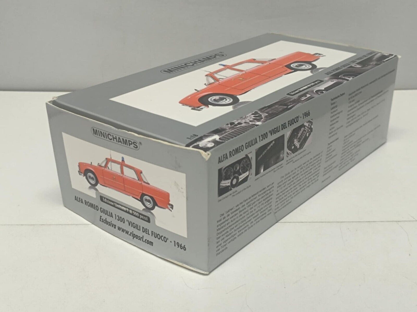 Alfa Romeo Giulia 1300 Vigili del fuoco 1970 Minichamps 1:18 Usato Limited 500
