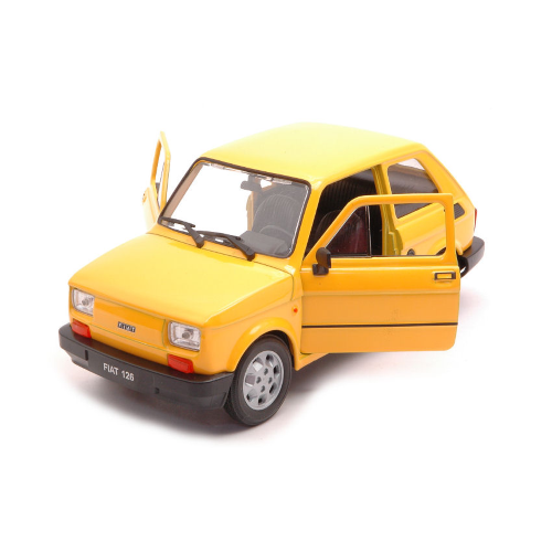 Fiat 126 Yellow Giallo 1972 Welly Nex 1:21 NO 1:24 Nuovo 1/21