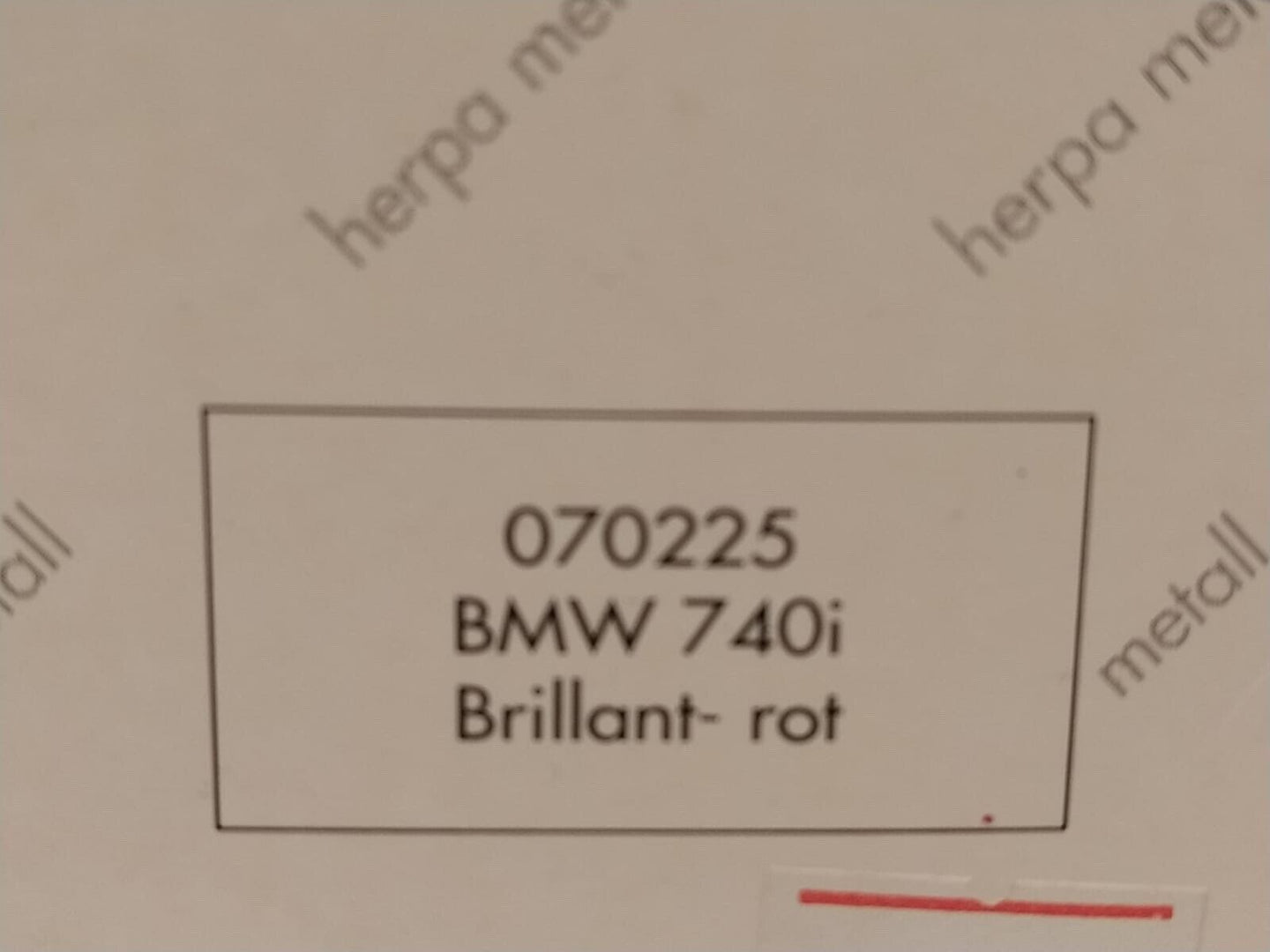 BMW 740i Alpina Brillant-Rot - Herpa 1:43 Very Rare - GM SHOP