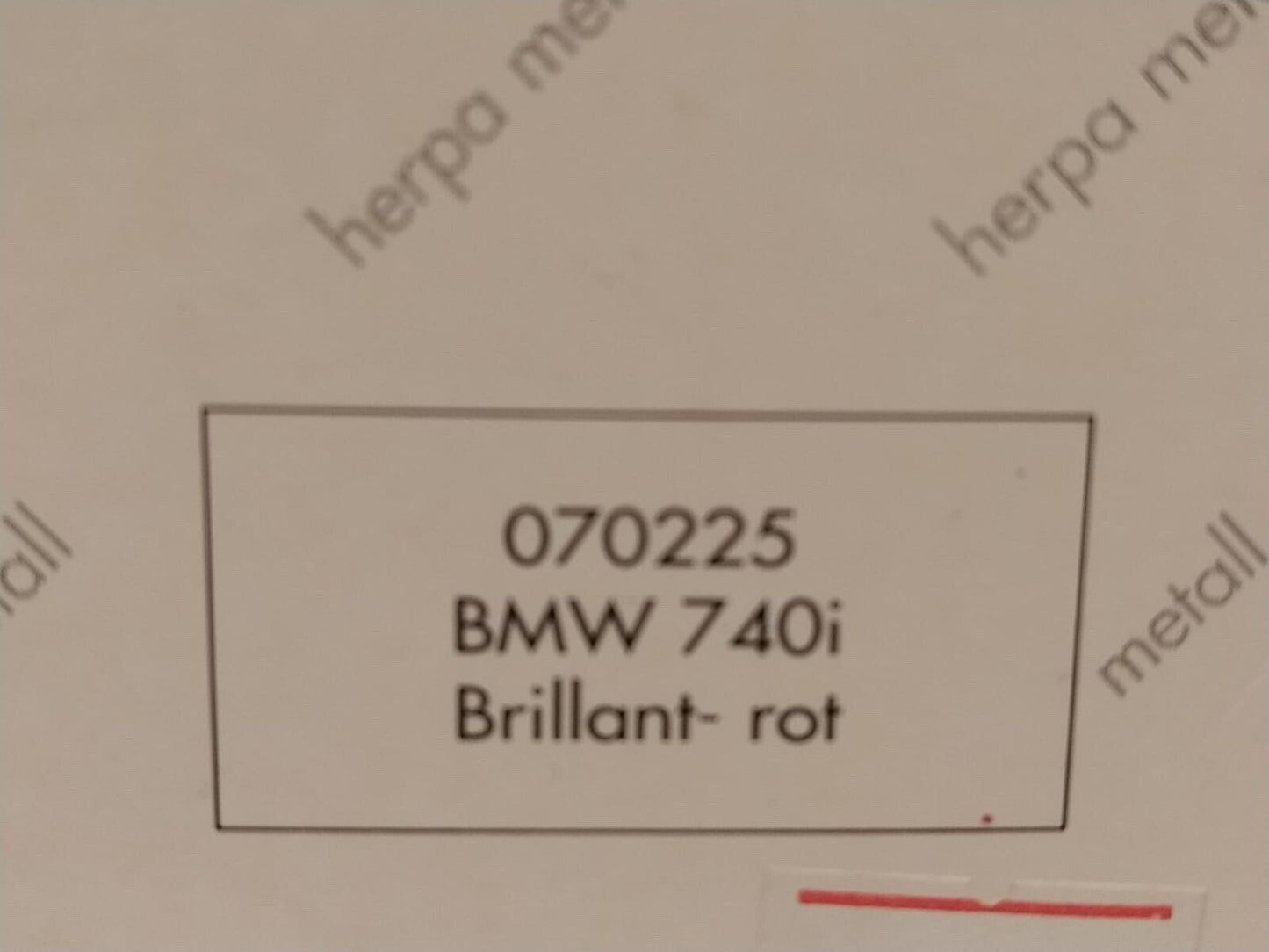 BMW 740i Alpina Brillant-Rot - Herpa 1:43 Very Rare - GM SHOP