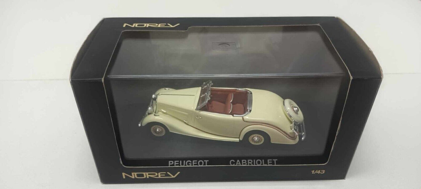 Peugeot 401 Eclipse Cabriolet 1935 Norev 1:43 Cream Crema Usato + Teca