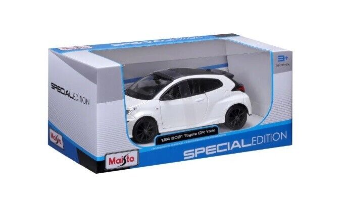 Toyota GR Yaris 2021 Bianco White Maisto 1:24 Nuovo 1/24