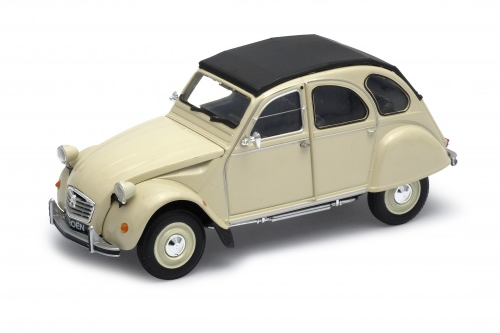 Citroen 2CV 2 cv Beige Welly Nex 1:24 Nuovo 1/24