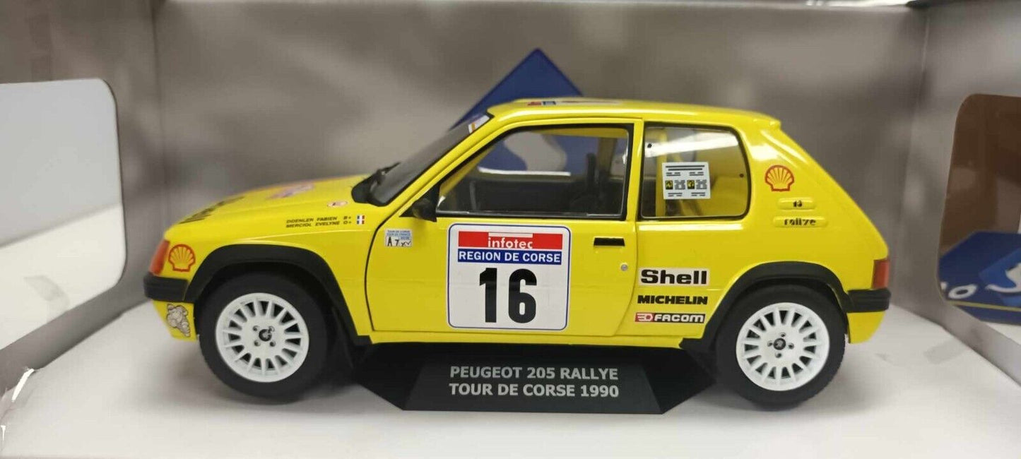Peugeot 205 Rallye Tour De Corse 1990 #16 Solido 1:18 Usato + Box 1/18