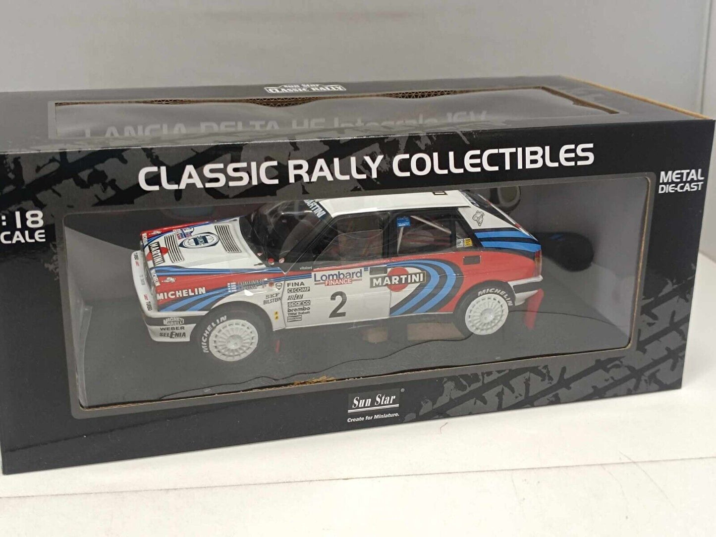 Lancia Delta HF Integrale 16v #2 Winner Lombard Rac Rally 1991 Sun Star 1:18