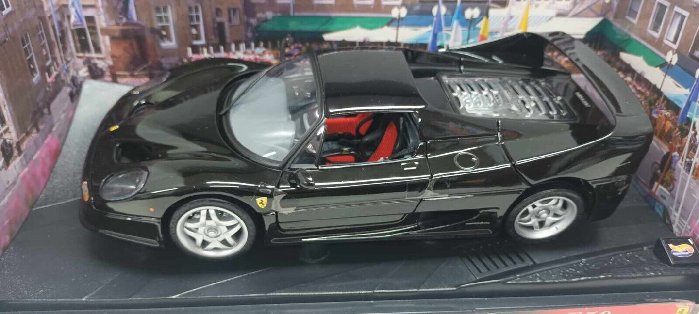 Ferrari F50 F 50 - 1995 Hard Top Nero Black Hot Wheels 1:18 Usato + Box 1/18