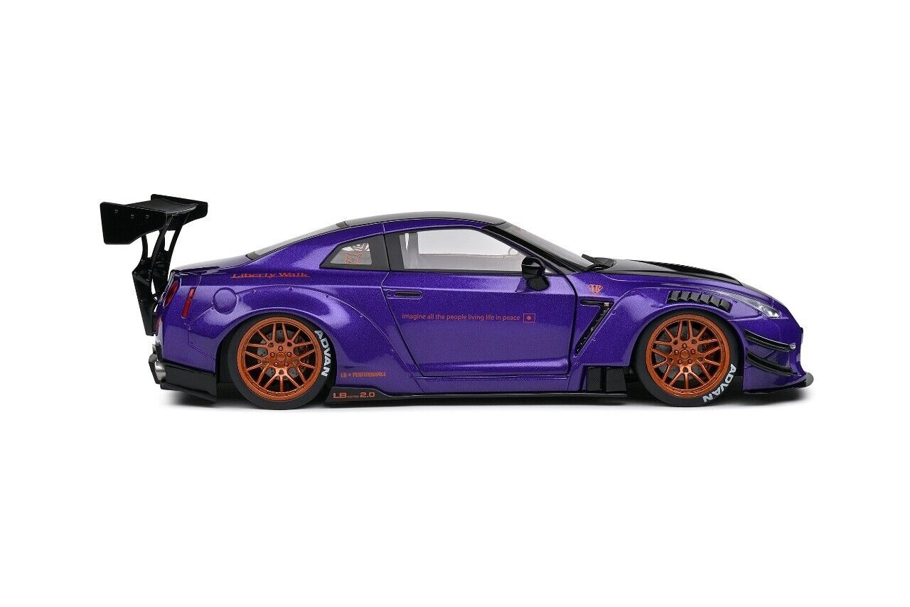 Nissan Skyline GT-R R35 Body Kit Type 2 Purplezilla 2022 Solido 1:18 Nuovo