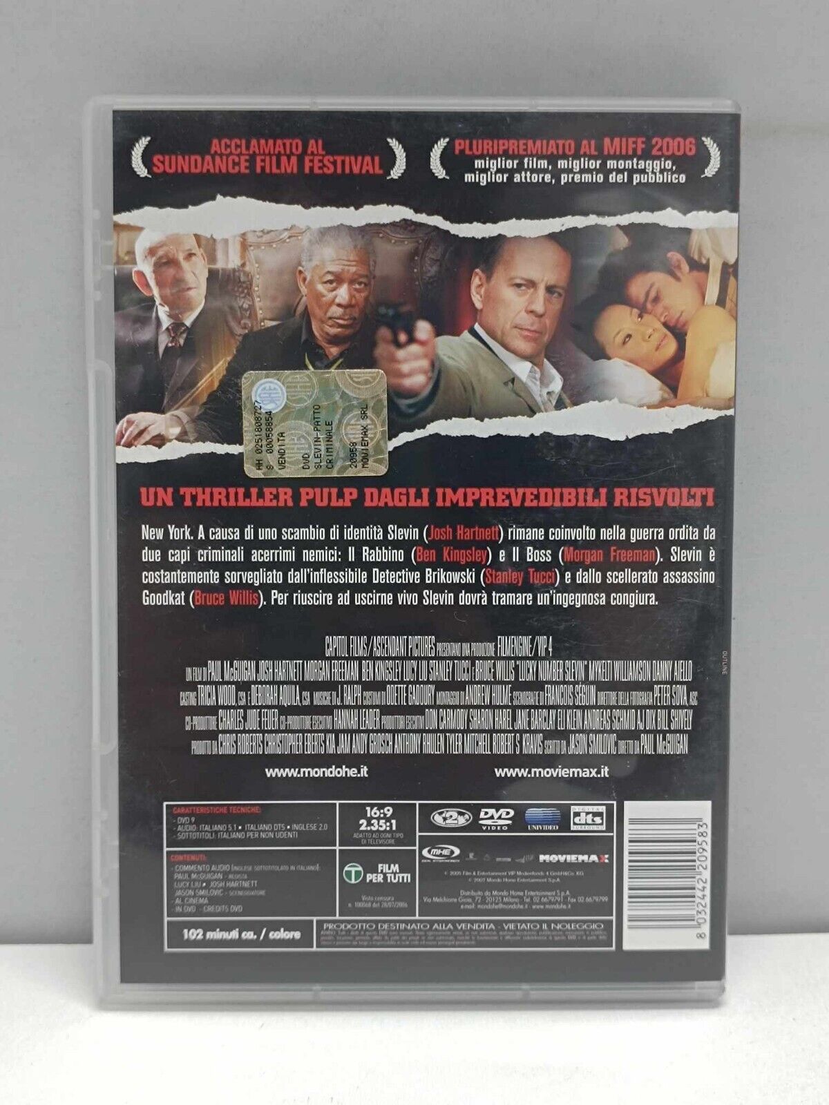 Slevin Patto Criminale Film DVD Italiano Usato Ita Bruce Willis Morgan Freeman