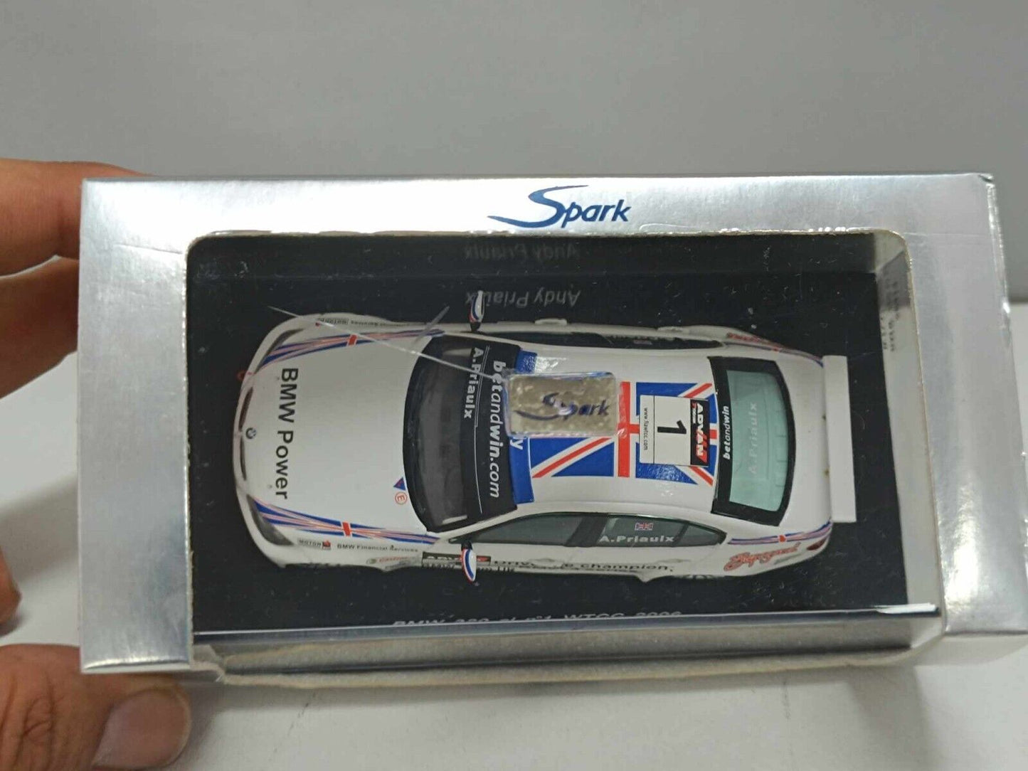 BMW 320 si #1 WTCC 2006 Andy Priaulx - Spark Model 1:43 Usato in box
