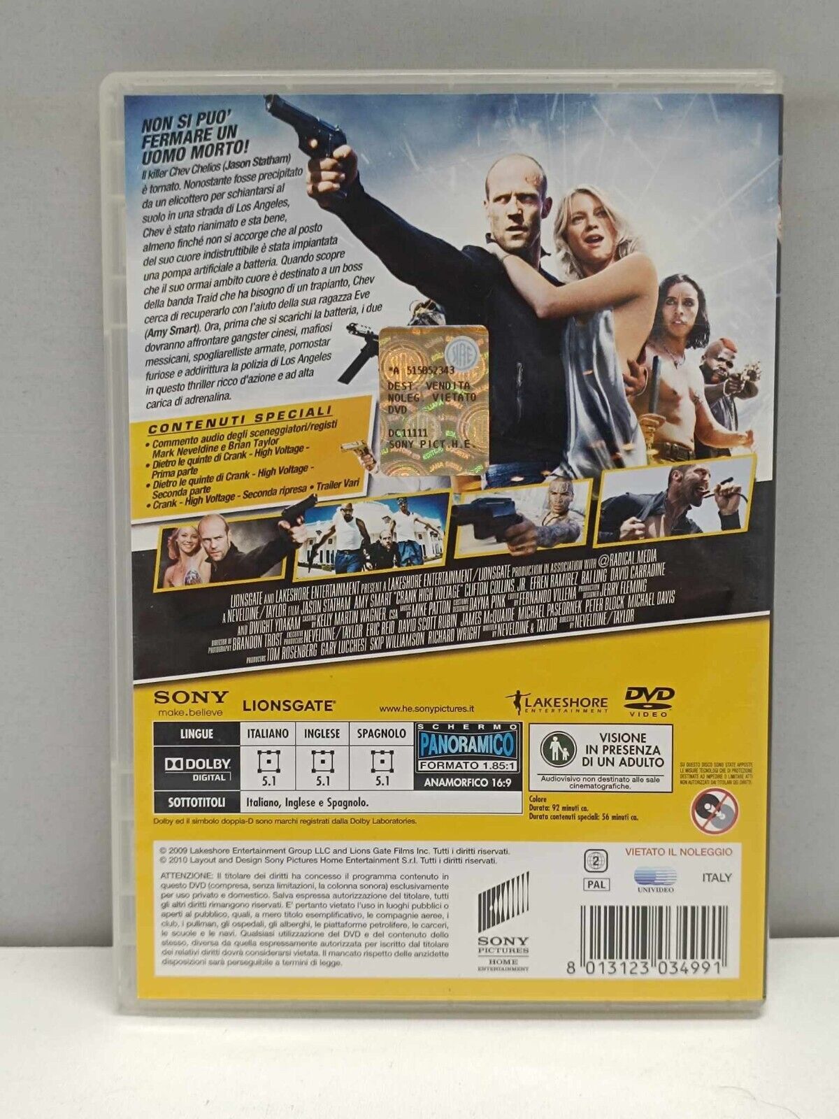 Crank High Voltage Film DVD Italiano Usato Ita Jason Statham