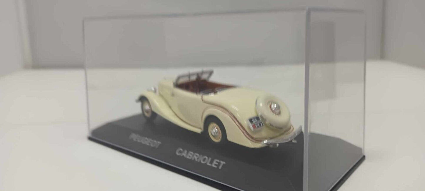 Peugeot 401 Eclipse Cabriolet 1935 Norev 1:43 Cream Crema Usato + Teca