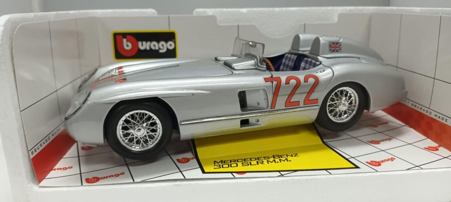Mercedes - Benz 300 SLR M.M. #722 Burago Bburago 1:18 Made in Italy Usato 1/18